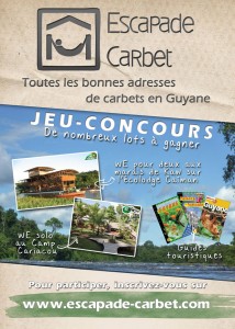 Affiche Jeu-Concours Escapade Carbet, Salon du Tourisme et des Loisirs de Guyane Affiche Jeu-Concours Escapade Carbet, Salon du Tourisme et des Loisirs de Guyane