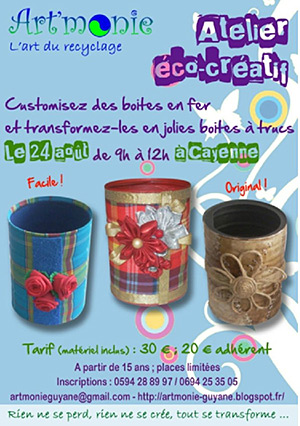 Art'Monie : 2ème atelier de l’art du recyclage