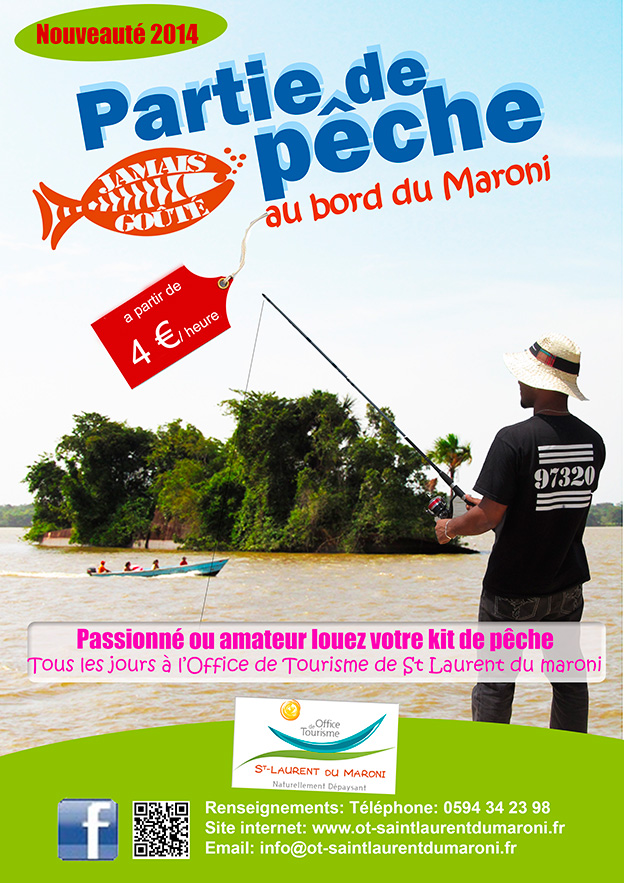 Partie de pêche au bord du Maroni